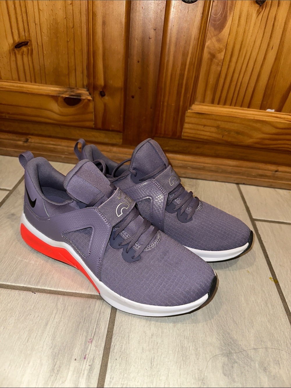 Nike Purple Athletic Sneakers with Red Accent